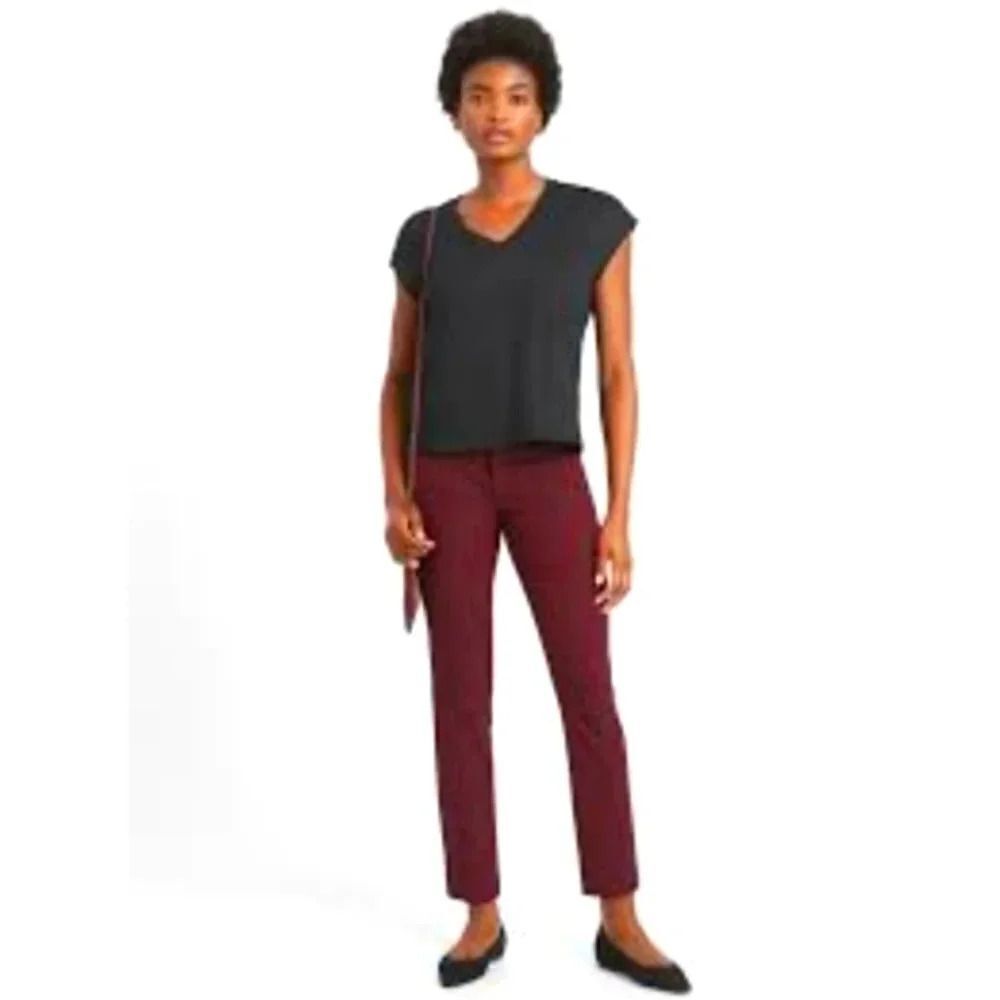 Banana Republic Burgundy Red Leopard Print Sloan Pants Size 6